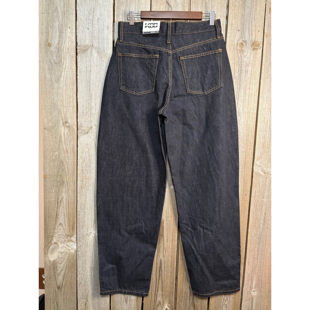 KBB by Kahlana Barfield Brown Target Indigo Barrel Leg Jeans Womens Size 4 NEW - Picture 3 of 6